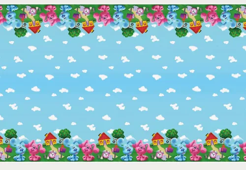 Vista 2 de Blue's Clues & You - Mantel de plástico para fiesta de cumpleaños, 1 unidad