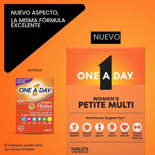 Vista 2 de Multivitamínico completo One-A-Day Women's Petites, 160 unidades, BAYER579086, 1, 1