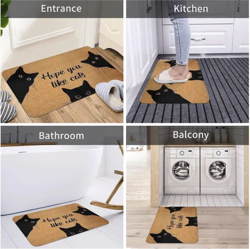 Vista 5 de Tapete duradero para puerta de entrada y exterior, tapete decorativo para patio, garaje, jardín, cocina, porche, regalo, 16 x 24 pulgadas