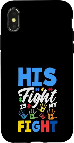 Vista 4 de His Fight is My Fight Autism Awareness Case for iPhone Air