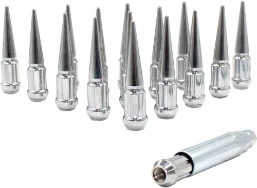 Vista 26 de Piezas de accesorios de rueda, 20 piezas de 1/2 "-20 roscas estriadas de 3.35 pulgadas de largo, tuercas hexagonales negras para Ford Mustang Jeep