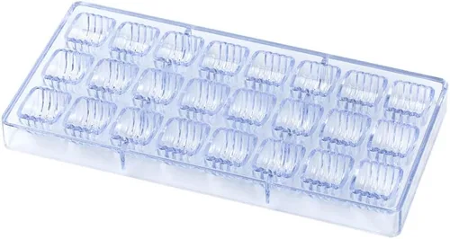 Vista 2 de Pastry Tek - Molde para postre de 10.8 x 5.3 pulgadas, 1 molde de cilindro rígido para caramelo de chocolate, 24 cavidades, apto para congelador