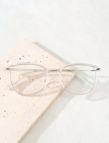 Vista 9 de GUDVUE Blue Light Blocking Glasses for Woman/Women Metal Cat Eye Ojo de gato transparente