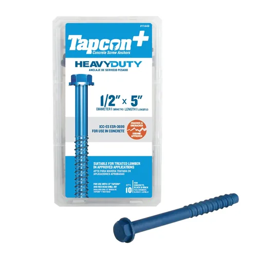 Vista 13 de Tapcon + Anclajes de hormigón Climaseal™ de cabeza hexagonal de servicio pesado 1/2 x 3, 10