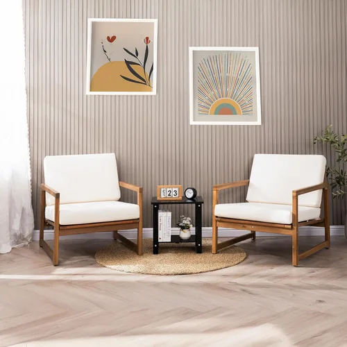 Vista 9 de Mesa de acento Adirondack negra para exteriores – Mesa auxiliar de madera de acacia resistente a la intemperie con almacenamiento doble, pequeña