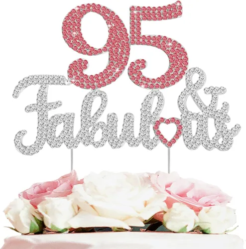 Vista 26 de 25 y fabulosa decoración de pastel de diamantes de imitación dorados y rosados – Feliz cumpleaños 25 años saluda a 25 años de edad, decoración