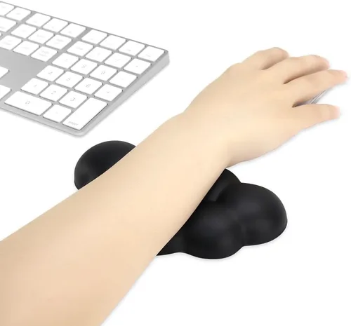 Vista 8 de Cloud - Cojín ergonómico para reposamuñecas de piel sintética suave con espuma viscoelástica para aliviar el dolor de muñeca, almohadilla con base