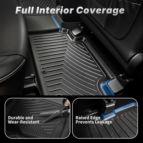 Vista 4 de OEDRO Alfombrillas de suelo compatibles con Honda HR-V EX/EX-L/LX/Sport/Touring 2016-2022, forros de suelo de TPE personalizados para todo clima