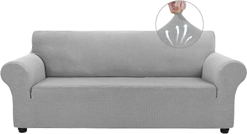 Vista 22 de Asnomy Fundas de sofá para sofá de 2 cojines, fundas elásticas para sofá biplaza, protector de mascotas, fundas de muebles para perros y gatos, tela