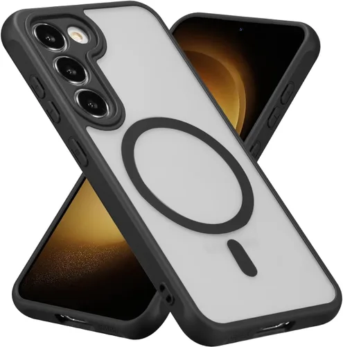 Vista 16 de RALEAVO - Funda magnética para Samsung Galaxy S22 [Compatible con Magsafe], cubierta mate y brillante delgada, parte trasera de policarbonato duro