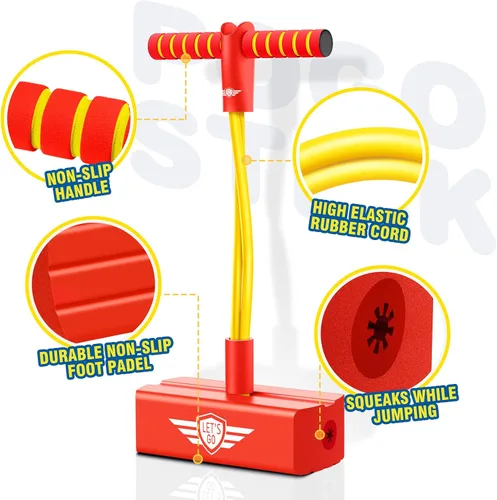 Vista 2 de HCHILDHOOD Pogo Stick para niños de espuma Pogo Jumper de carga de hasta 250 libras ayuda a los niños a crecer más altos divertidos y seguros