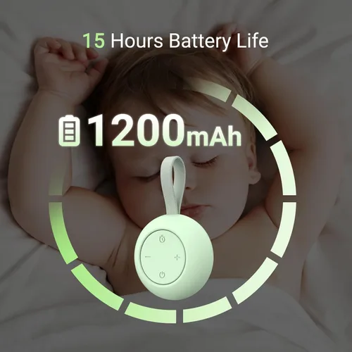 Vista 3 de Máquina de Sonido Portátil para Bebés [Ruido Blanco para Bebés Niños Adultos][Función de Temporizador][12 Sonidos Relajantes][Boombox para Dormir]