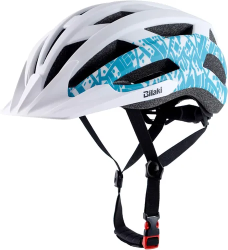 Vista 17 de Bilaki Casco de bicicleta para adultos, mujeres, hombres, jóvenes, niños, cascos ligeros de bicicleta de montaña con esfera ajustable y visera