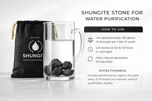 Vista 2 de Piedras de Shungita, piedras de shungita de cristal para purificación de agua - 1.181-2.756 in Piedra Shungite Original (5 piezas)