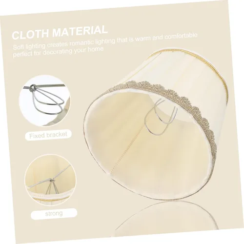 Vista 8 de Angoily Pantalla plisada de gasa para lámpara de repuesto, elegante accesorio para decoración de dormitorio y sala de estar, diseño suave e