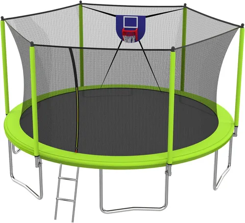 Vista 9 de SkyBound Trampolín grande de 10 pies, 12 pies, 14 pies, 15 pies, 16 pies, para exteriores, patio trasero, trampolines aprobados por ASTM para niños