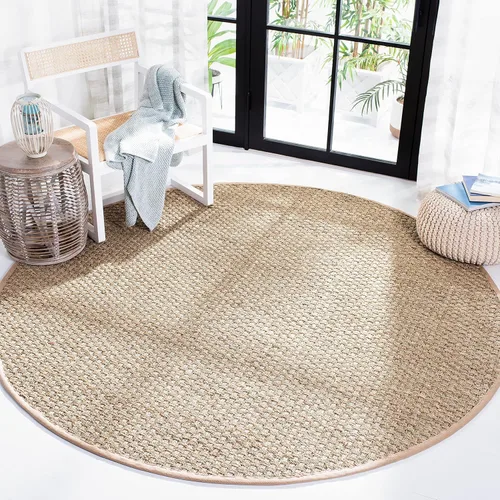 Vista 87 de SAFAVIEH Natural Fiber Collection NF114A - Alfombra de pasillo de hierba marina con patrón de tejido de cesta y borde, de 2 pies 6 pulgadas x 16