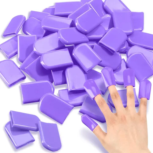 Vista 7 de Loopeer 50 fundas protectoras de uñas para cama de bronceado, protección UV Negro