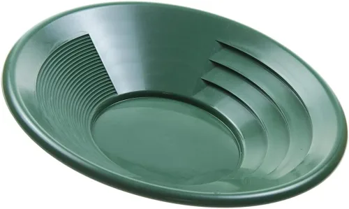Vista 10 de SE Bandeja para Buscar Oro de 8 Pulgadas - Estrías Dobles para Minería y Prospección más Fácil, Negro
