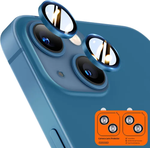 Vista 43 de TOCOL Protector de lente de cámara para iPhone 13 / iPhone 13 Mini vidrio templado HD individual resistente a los arañazos, accesorios compatibles