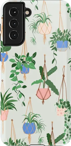 Vista 19 de Casely Funda para Galaxy S21 Here Comes The Sun Colorblock Sunset Diseño protector delgado esencial de doble capa Aquí viene el sol