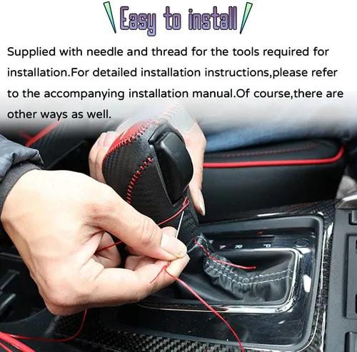 Vista 5 de Accesorios interiores personalizados para Nissan Rogue Rogue Sport, Altima Frontier, Murano Pathfinder Sentra, cubierta de piel con perilla