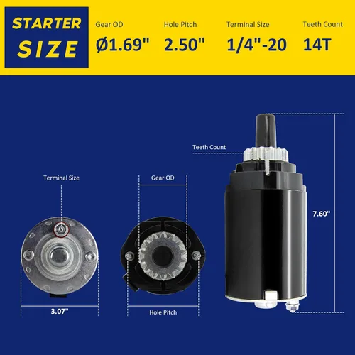 Vista 7 de BDELI Para Kohler Starter Courage 18 19 20 21 HP 2009801 2009805 2009806 2009808 2009810, SV540 SV541 SV590 SV600 SV610 SV6200 , Nueva Holanda GH