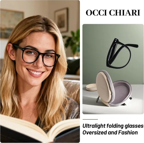 Vista 2 de OCCI CHIARI Oversized Reading Glasses for Women Wide Frame Readers