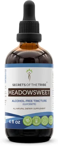 Vista 6 de Secrets of the Tribe Meadowsweet - Extracto líquido sin alcohol, suplemento de tintura de hierbas secas Meadowsweet (Filipendula Ulmaria)