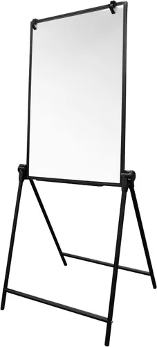 Vista 2 de Flipside Products Caballete ajustable giratorio magnético de borrado en seco de doble cara de 24 x 36 pulgadas, elevable, pizarra blanca