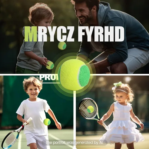 Vista 7 de Juego de 12/18/24/30/40 pelotas de tenis para niños, pelotas de tenis de baja compresión 25%-50% para principiantes, pelotas de entrenamiento