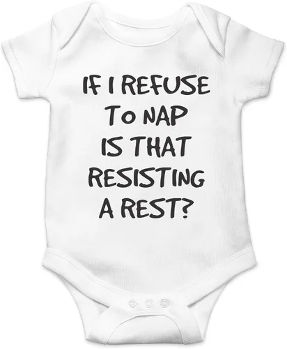 Vista 17 de CBTwear If I Nap Is That Resisting Baby Bodysuit Adorable Boy Girl Romper Ropa