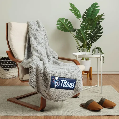 Vista 7 de FOCO Manta Sherpa de nube con logotipo grande del equipo de la NFL, 60 x 70 pulgadas