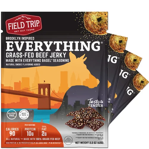 Vista 13 de Field Trip Bocaditos de carne seca de pollo, totalmente naturales y sin gluten, bocadillos saludables aptos para dieta keto y paleo, bajos