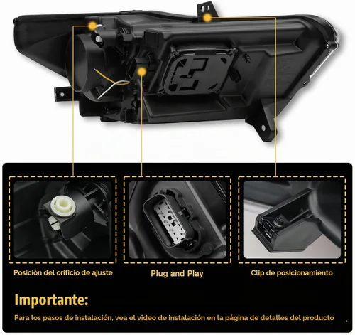 Vista 8 de Faros delanteros LED para Ford Mustang modelo HID/Xenon 2015