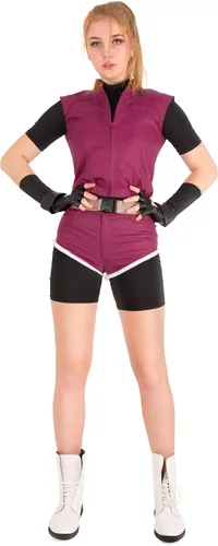 Vista 2 de Cosplay.fm Traje de cosplay para mujer, chaleco corto