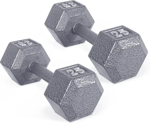 Vista 45 de CAP Barbell Mancuerna hexagonal de hierro fundido Múltiples opciones