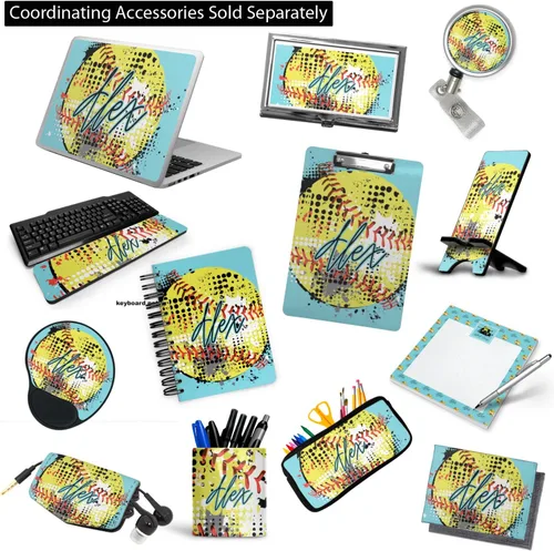 Vista 6 de Carpeta personalizada de sóftbol con 3 anillas, 1 pulgada, multicolor