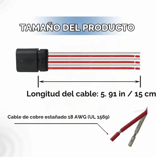Vista 4 de Conector de sensor de flujo de aire masivo Pigtail de 6 pines, OE 3U2Z-14S411-FJAC, compatible con Ford F150 F250 F350 F550 Expedition Explorer