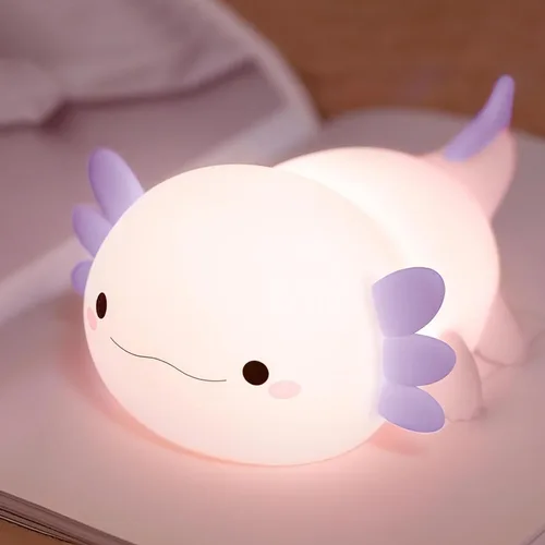 Vista 14 de FAMIDUO Luz nocturna de pato, bonita lámpara de pato DoDo, luz de noche de silicona blanda regulable para guardería de bebé con temporizador, luz