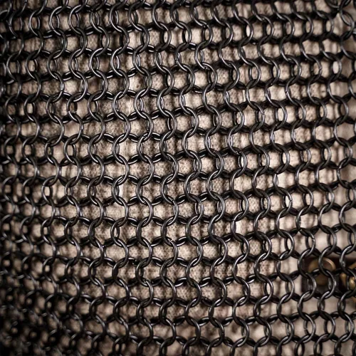 Vista 7 de Lord Of Battles Chainmail Hauberk - Anillos redondos con botones de acero