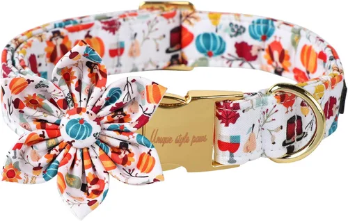 Vista 8 de Unique style paws - Collar con lazo de pera de algodón para perros, collar de verano ajustable para perros pequeños, medianos y grandes - XS