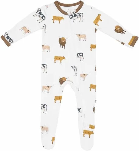 Vista 71 de KYTE BABY Pies unisex con cierre de cremallera, rayón hecho de bambú, 0-24 meses