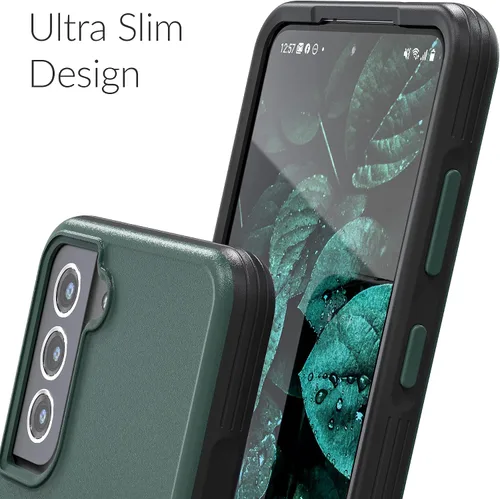 Vista 7 de Crave Slim Guard Para Galaxy S21 FE Caso, A Prueba De Golpes Para Samsung Galaxy S21 FE 5G (6.4 Pulgadas) - Verde Bosque