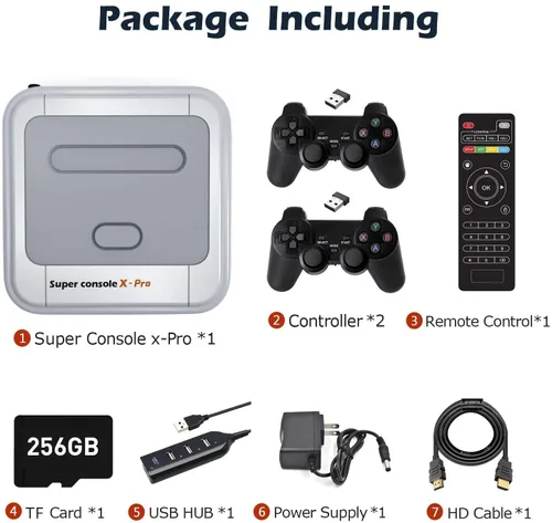 Vista 7 de Kinhank Super Console X PRO - Consola de juegos retro con más de 117,000 juegos, TV y sistema de juegos, consola de juegos para TV 4K HD, consola