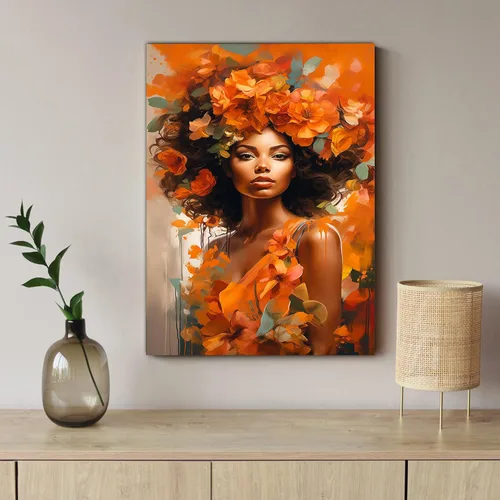 Vista 272 de Arte de pared afroamericano, decoración de rey y reina bailarín negro para sala de estar, arte de pareja de amor negro para dormitorio, lienzo