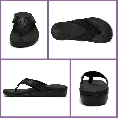 Vista 5 de MEGNYA Sandalias ortopédicas para mujer con soporte de arco, sandalias de verano para fascitis plantar para pies planos, cómodas pantuflas de espuma