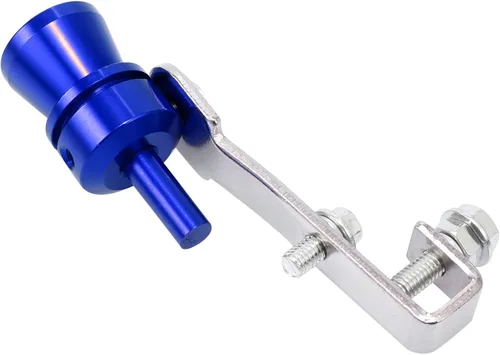 Vista 7 de X AUTOHAUX 2 unids M tamaño aleación de aluminio universal Turbo sonido escape silenciador tubo silbato coche rugido fabricante azul