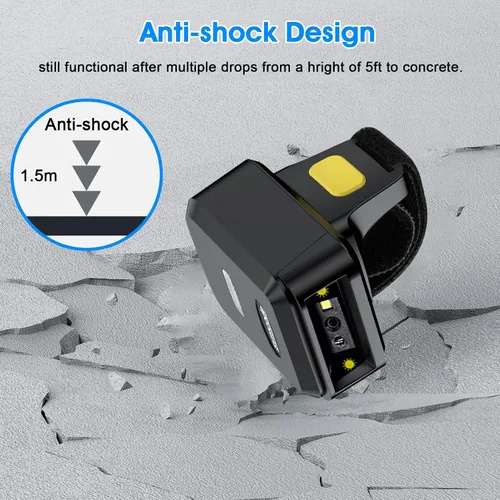 Vista 6 de Escáner de código de barras Bluetooth 2D, mini escáner de código de barras portátil inalámbrico 3 en 1 Bluetooth y USB con cable y 2.4G inalámbrico