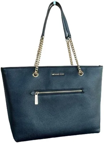 Vista 4 de Michael Kors Jet Set Item Bolso mediano con cadena de bolsillo frontal (negro), Negro